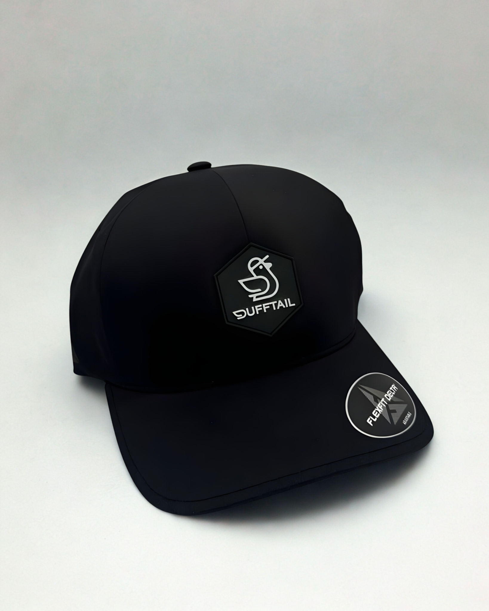 Premium Icon Black Cap - Hexagon Badge - Dufftail
