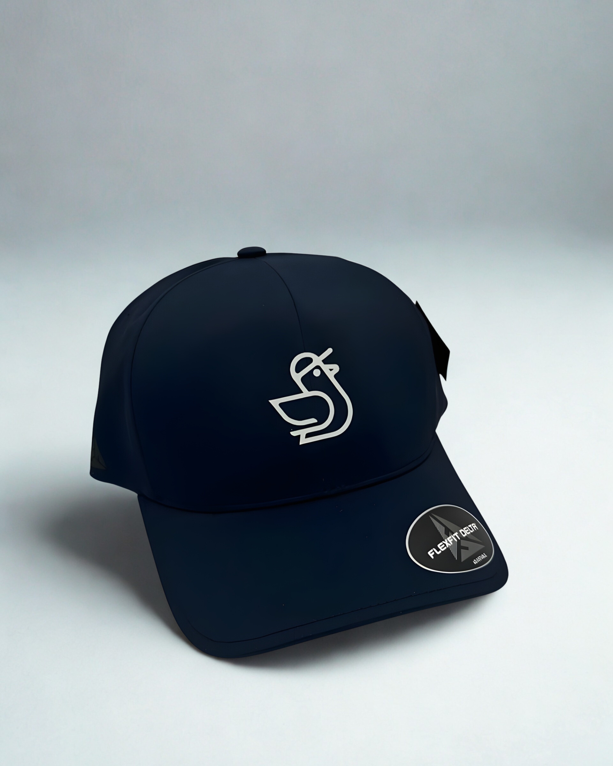 Premium Icon Navy Cap - Light Grey Logo - Image 3
