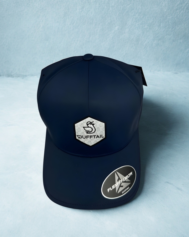 Premium Icon Navy Cap - 3D Hexagon Badge - Dufftail