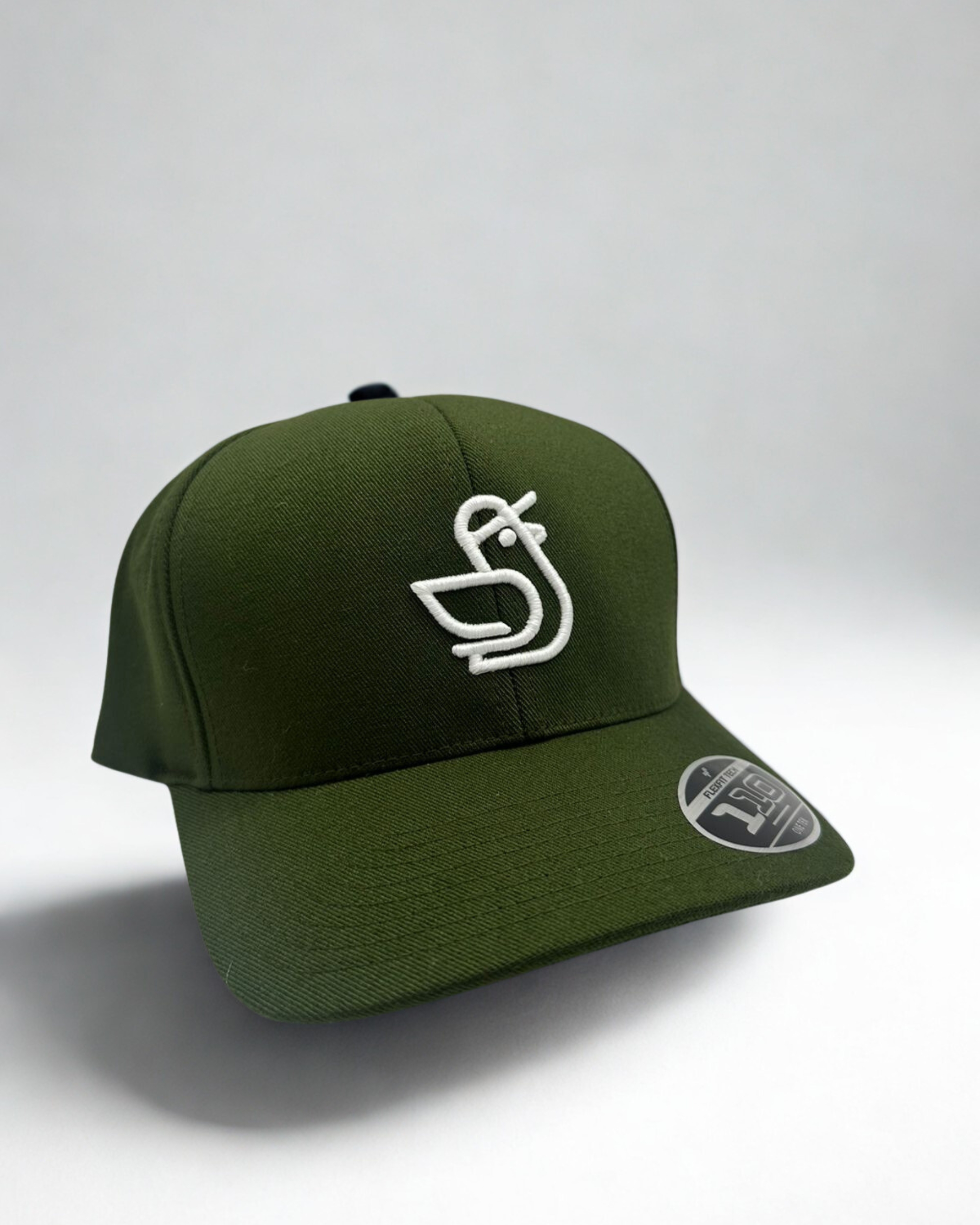 Premium 110 Icon Olive Green Cap - White Logo