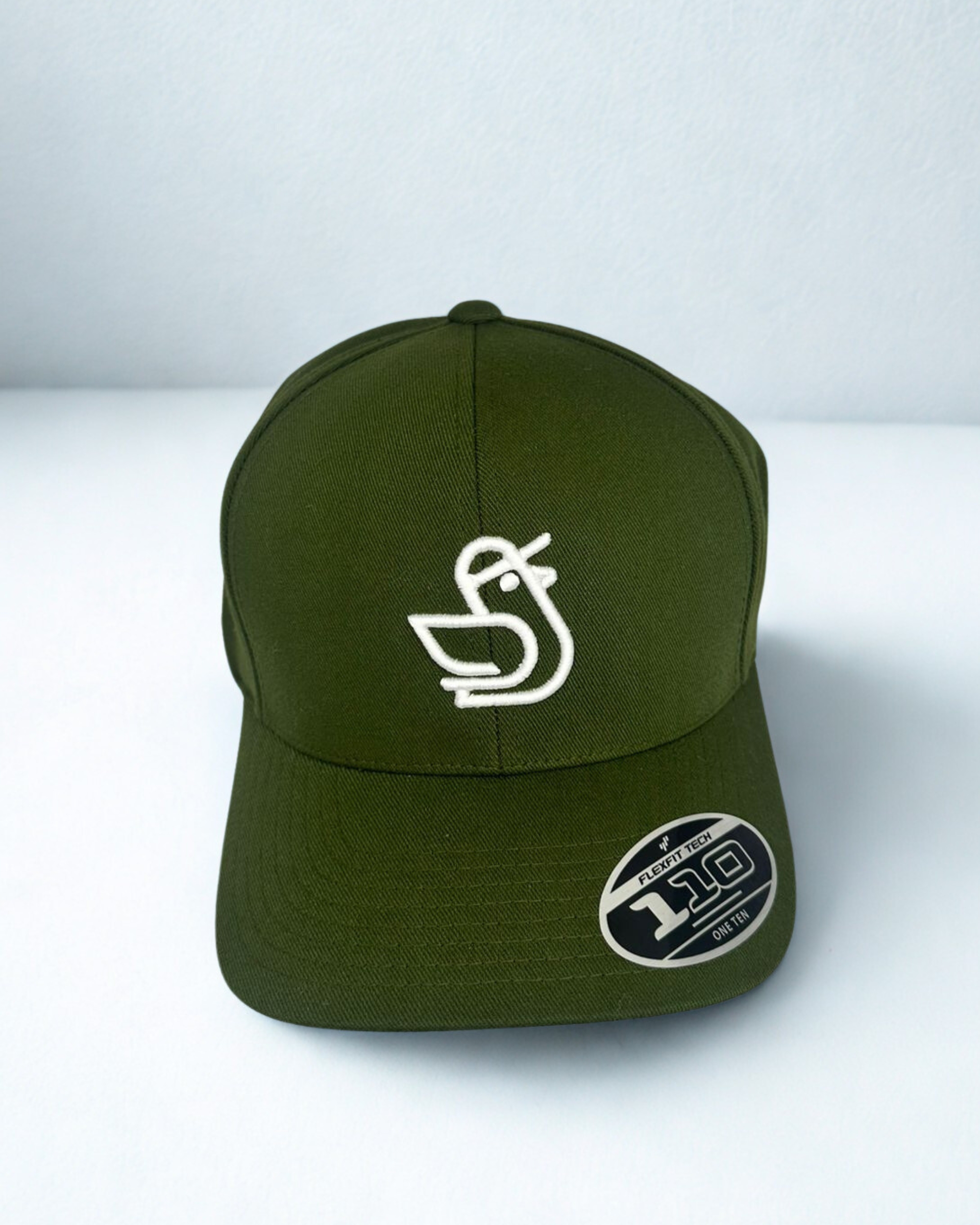 Premium 110 Icon Olive Green Cap - White Logo - Image 2