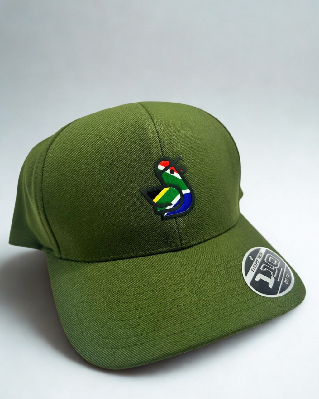 Premium 110 Icon Olive Green Cap - SA Flag Insert Logo