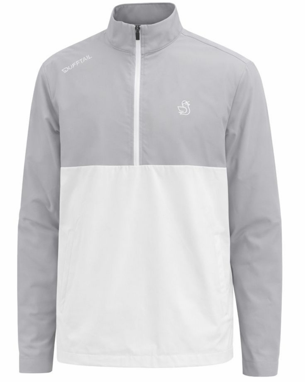 Lightweight Grey and White 1/4 Zip Jacket - Image 3
