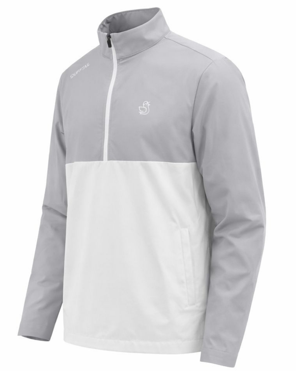 Lightweight Grey and White 1/4 Zip Jacket - Image 2