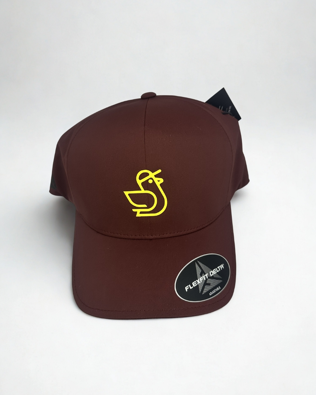 Premium Icon Burgundy Cap – Yellow Logo - Image 2
