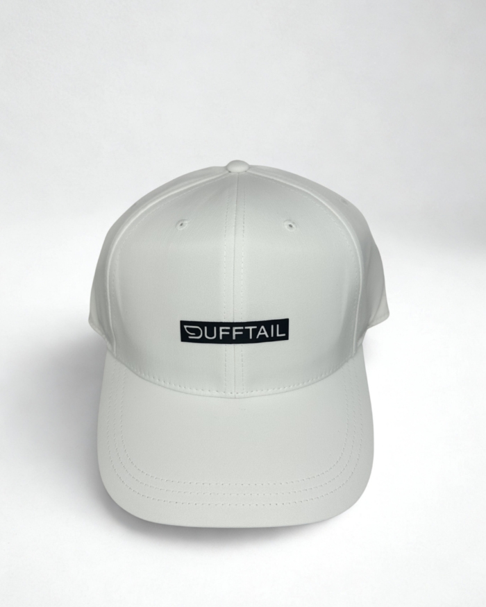 Original White Cap - Black Cut-Out Logo - Dufftail
