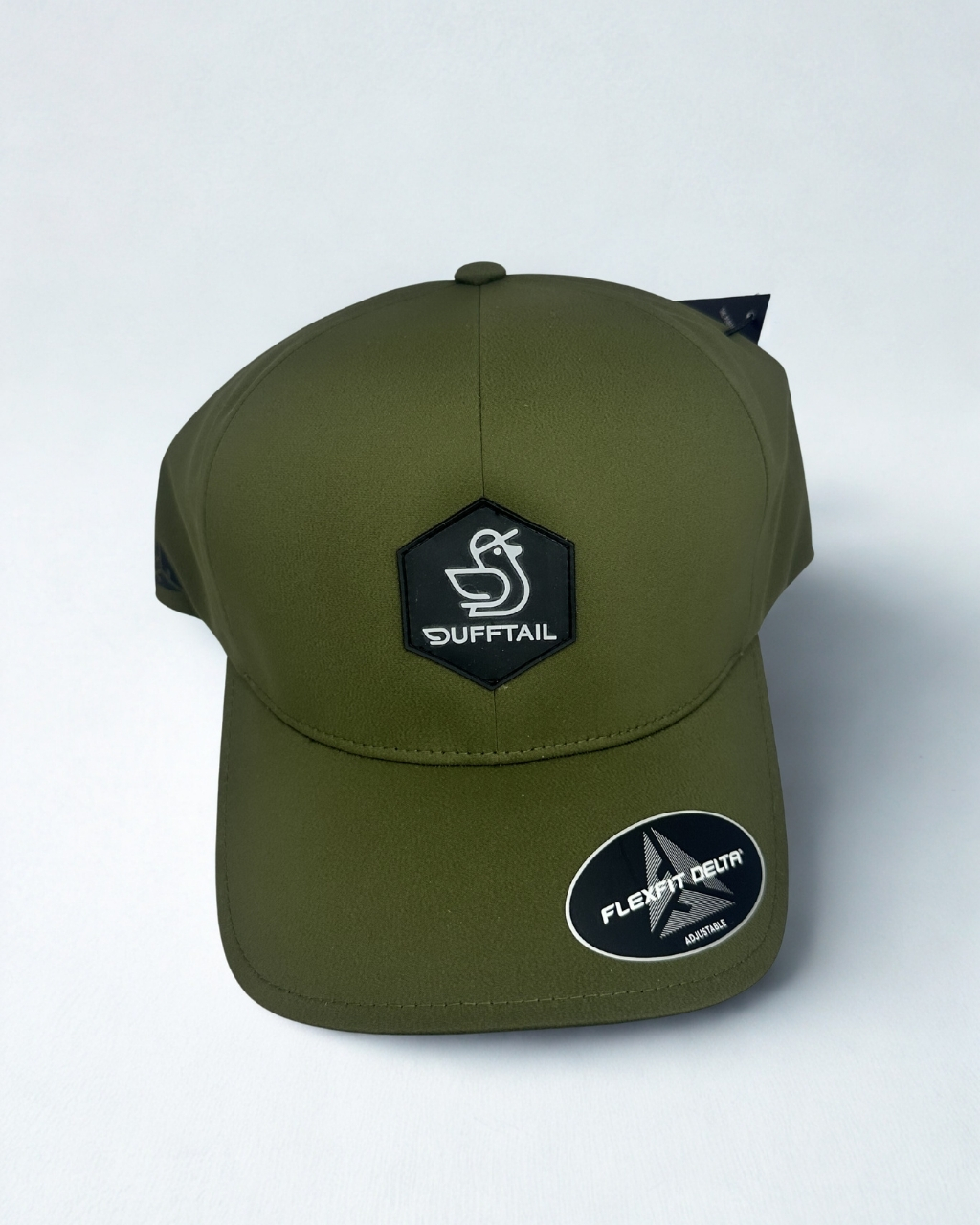 Premium Icon Olive Green Cap - Hexagon Badge - Image 2
