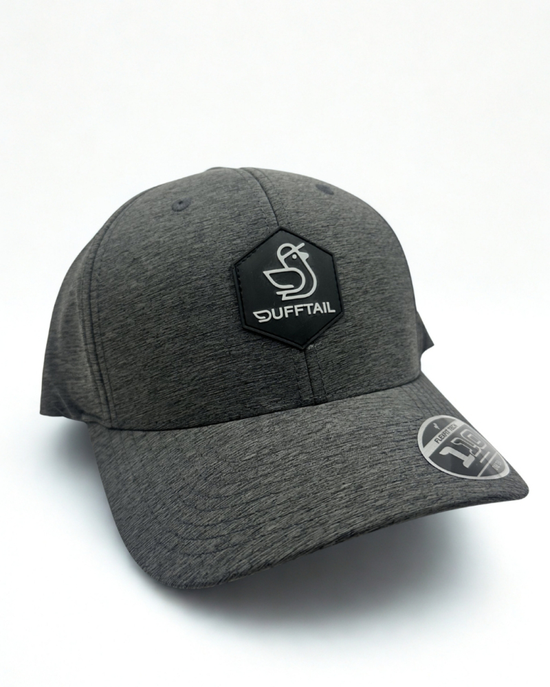 Premium 110 Icon Grey Cap - Hexagon Badge - Dufftail