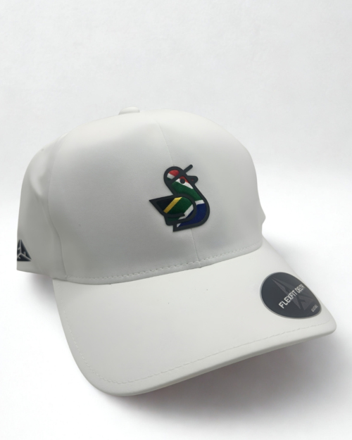 Premium Icon White Cap - SA Flag Insert Logo