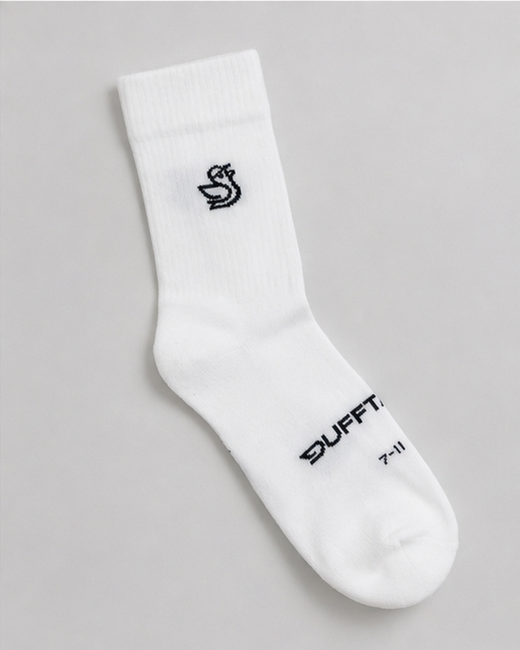Dufftail Mid-Calf Crew Socks - White - Image 2